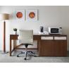 Buy cheap Hospitality Room Furniture Modern design Walnut wood King bed and Combined TV cabinet with Glass top Desk in KD cartons from wholesalers