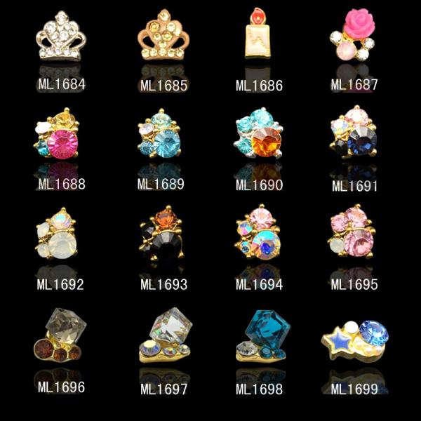 Hot NEW Wholesale Alloy Jewelry 3D Nail Art Jewelry Nail rhinestones Sticker