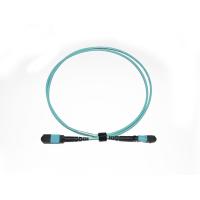 Buy cheap 12 Fiber 40GbE, 40GBASE-SR4, OM3/OM4 Plenum Aqua MTP Jumper product