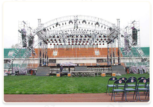 Hang Speaker Aluminum Stage Truss Have Roof And With Wing 300mm X 300mm