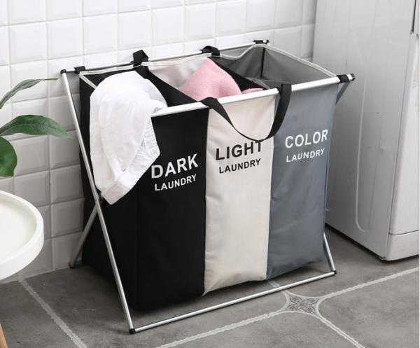 Buy cheap White Kids Baby Cotton Canvas Fabric Storage Bin Dirty Cloth Toys Collecting Basket Foldable Custom Laundry Bags from wholesalers