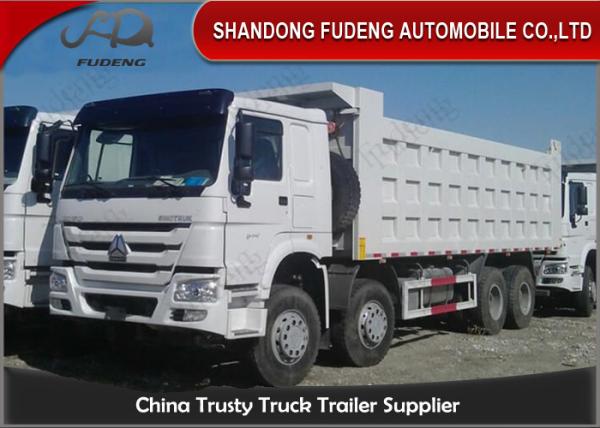 Buy cheap 40 Tons 6 X 4 Semi Trailer End Dump Truck For Sand Stone Transportation from wholesalers