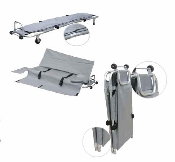 Emergency Folding Funeral Body Stretcher for Ambulance with Wheels 185 X 48 X