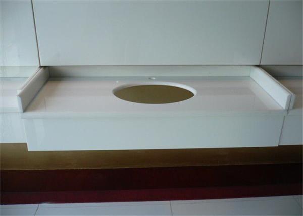 Buy cheap 22‘ Wide White Crystallized Glass Countertops High Density 2.68 G / Cm3 from wholesalers