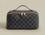 High End Leather Lining Makeup Bag Multiple Layers Large Capacity