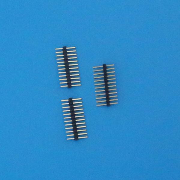 Buy cheap 1.27mm Straight Male Pin Header Connector 10 Contact Single Row 2.0mm Height Gold Plated from wholesalers