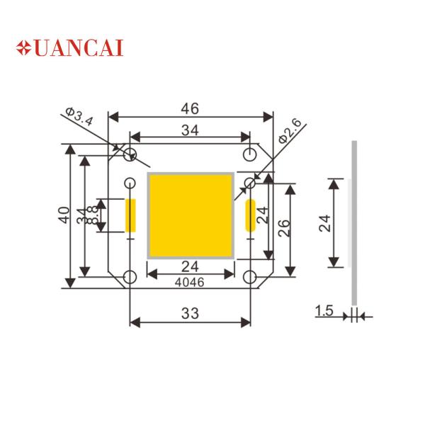 Buy cheap Street Light US Bridgelux 2700K 100W Floodlight COB Chip from wholesalers