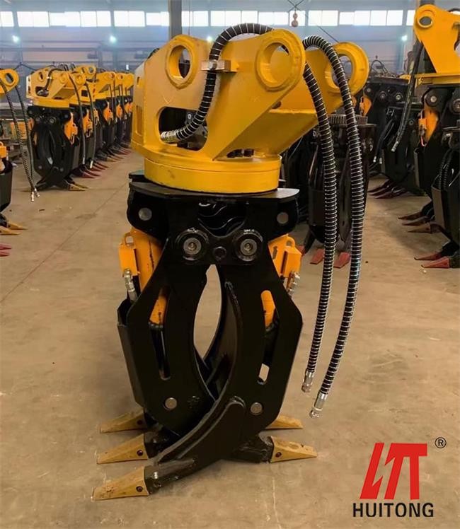 Customized Mini Excavator Hydraulic Rotating Grapple Hot Selling 5 10 25 Ton Wood Grab Stone Log Grapple For Sale