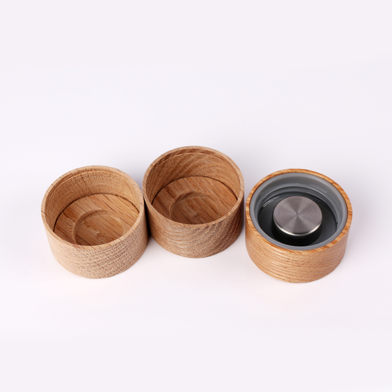 48mm X 26mm Sealing Bamboo Lid Cap Bamboo Lids For Glass Cups Vacuum Cup