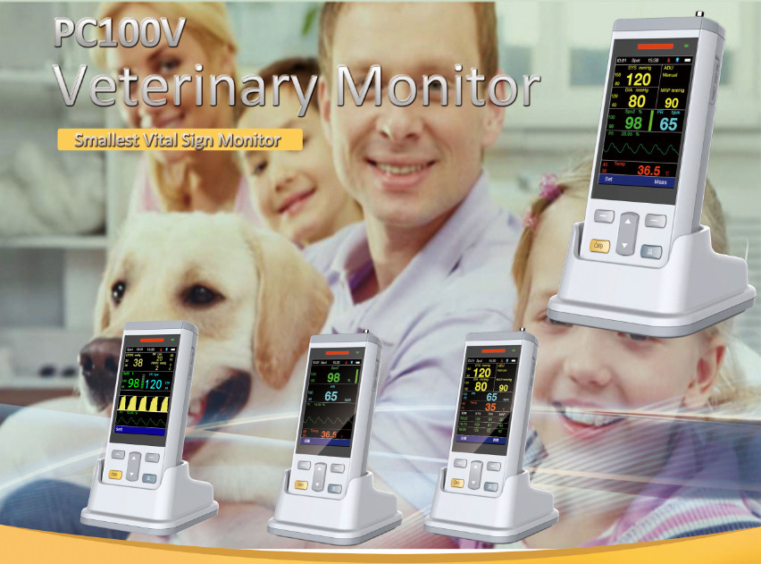 CE ISO SPO2 EtCO2 PR Veterinary Medical Equipment Handheld Vital Signs Monitor