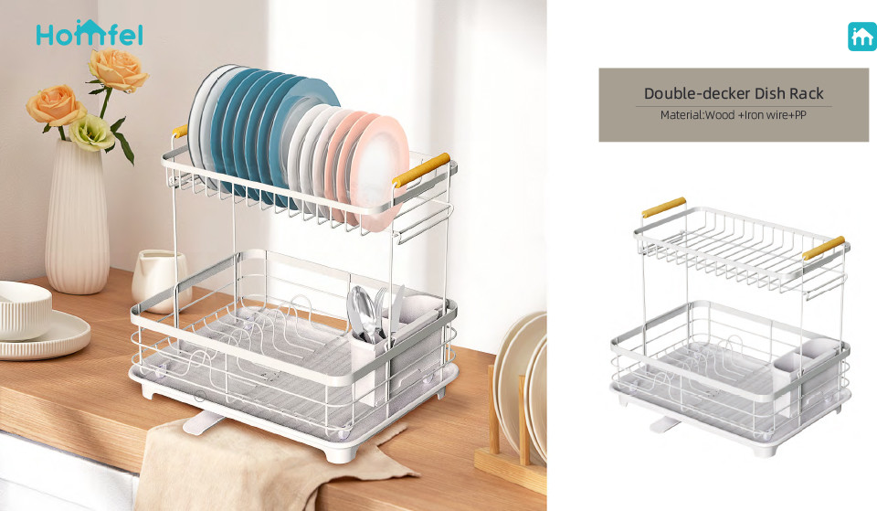 Countertop Metal And Bamboo Paper Towel Holder Kitchen Paper Roll Rack