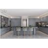Buy cheap Modern U-Shaped Grey Stainless Steel Kitchen Cabinet With Marble Finish from wholesalers