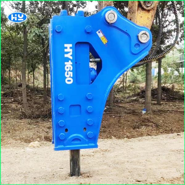 Flat 36 Tons Hydraulic Demolition Breaker Hammer 300-450 Bpm Excavator Rock