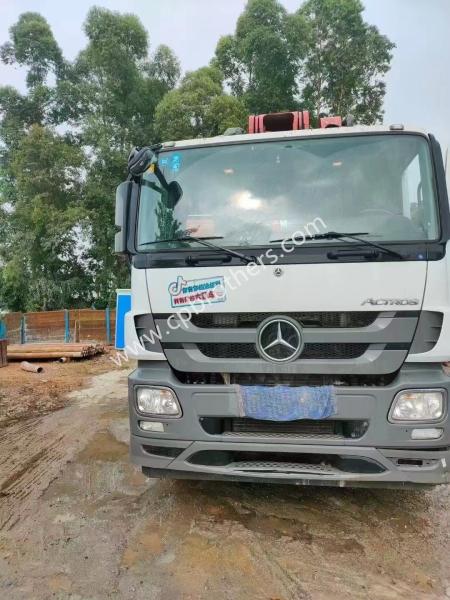 Buy cheap 2020 Used 56m Truck Mounted Concrete Boom Pump for Red Semi-Dry Shotcrete and Materials from wholesalers