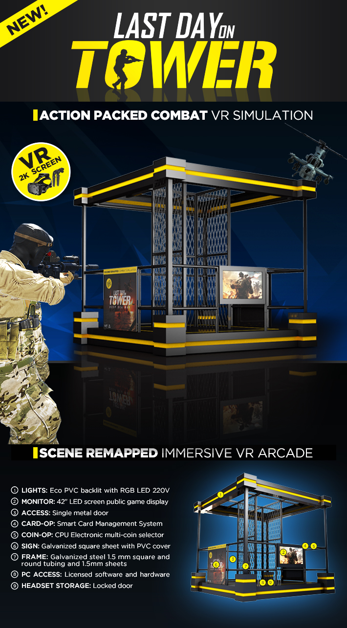 220V VR Motion Simulator Infinite Space Walking 9D With HTC Vive Platform