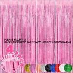 Backdrop For Party Decorations, Foil Fringe Backdrop Curtains, Tinsel Streamers