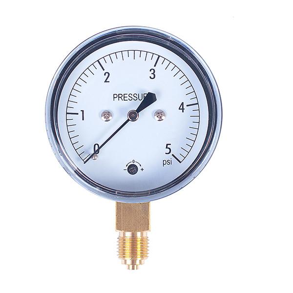 Buy cheap Low Pressure Vacuum 100MM 4in 5 Psi Low Pressure Gauge 1/8 BSPT from wholesalers
