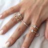 Buy cheap 925 Sterling Silver Curb Link Chain Ring 18K Women Cubic Zirconia Rings from wholesalers