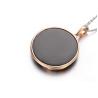 Buy cheap 18K Rose Gold Black Onyx Diamonds Fastener Charm Necklace (GDN003) from wholesalers