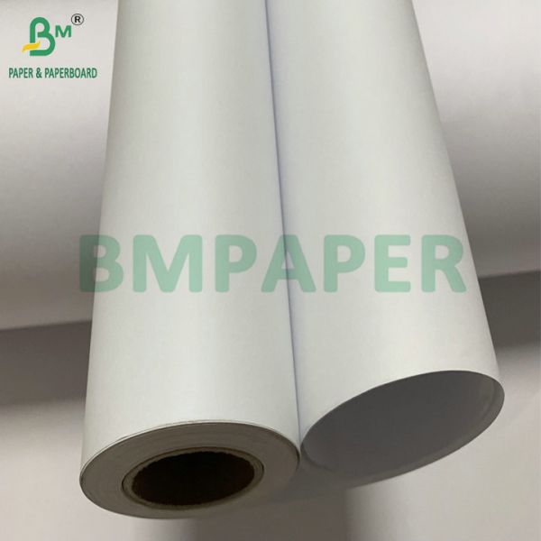 Uncoated White 20lb CAD Bond Paper For Inkjet Printing 36" X 300' 3 Rolls Per Carton