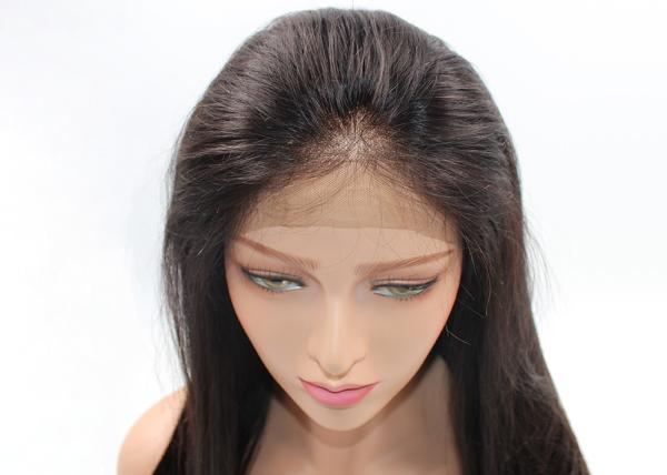 Buy cheap Raw Indian Full Lace Human Hair Wigs Silky Straight Wave Medium Brown Lace from wholesalers