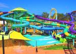 Attractive Spiral Open Tube Water Park Water Slide 1m Diameter 3 Guests Per Time