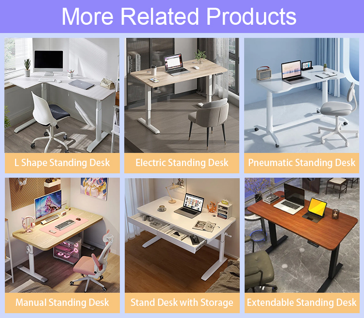 Modern CEO Office Desk Table White Color Laptop Desk Manual Folding Sit Standing Study Table