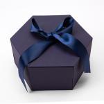 Hexagon Cardboard Magnetic Box Rigid Double Door Gift Box For Beverages