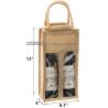 Buy cheap Double Window Two Bottles Burlap Jute Wine Bottle Bag Wedding, Party Favors, Christmas, Holiday And Wine Tasting from wholesalers