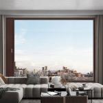 French Glass Window Aluminum Black Double Glaze Casement Windows and Swing Open