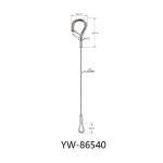Loop And Die Cast Hook Steel Wire Rope Sling 2000mm Length YW86543