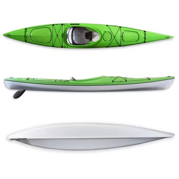 14'2\" ST ABS Thermoformed Kayak Single Pedal Ocean Sea Touring Canoe Wholesale
