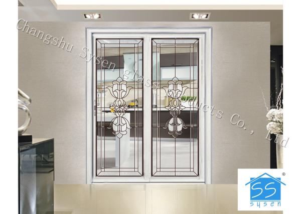 Buy cheap door glass 22"*36" available in Brass, circular arc, brass, clear bevel from wholesalers