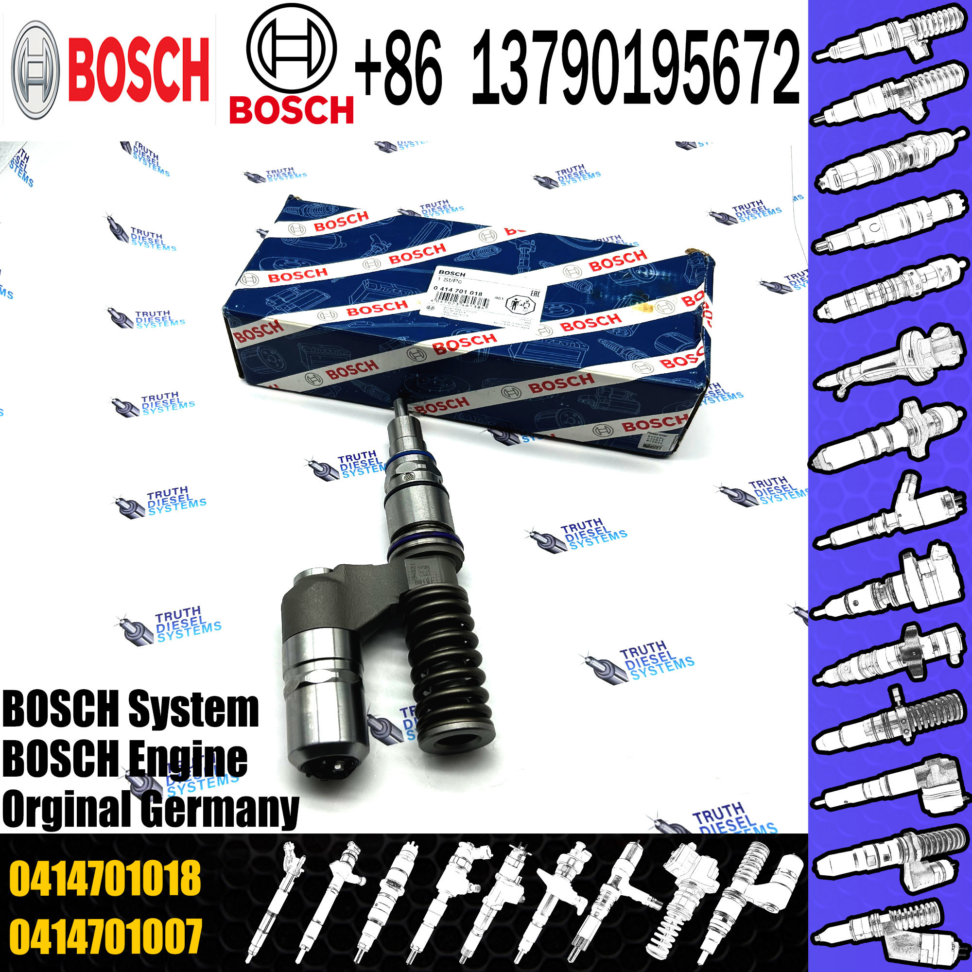 Common Rail Fuel Injector 0414701080 0414701020 0414701028 For Diesel Engine