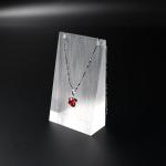 Custom Size Acrylic Necklace Display Holder Brushed Finishing For Jewelry Store