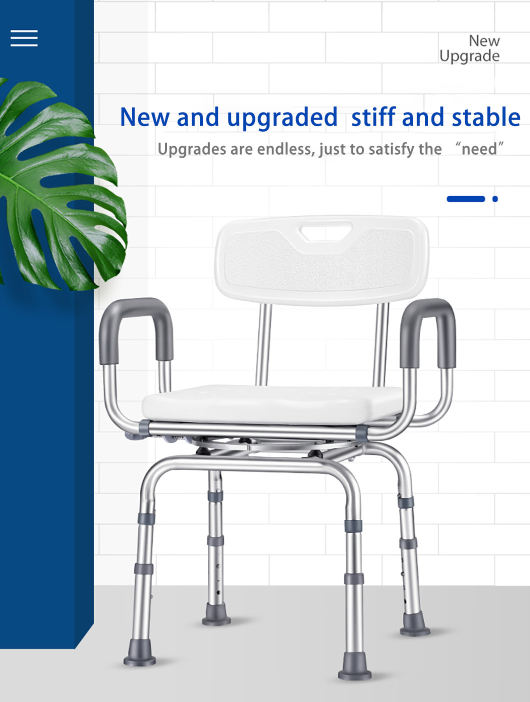 Portable Folding Shower Seat For Elderly Long Lasting Heat Insulation