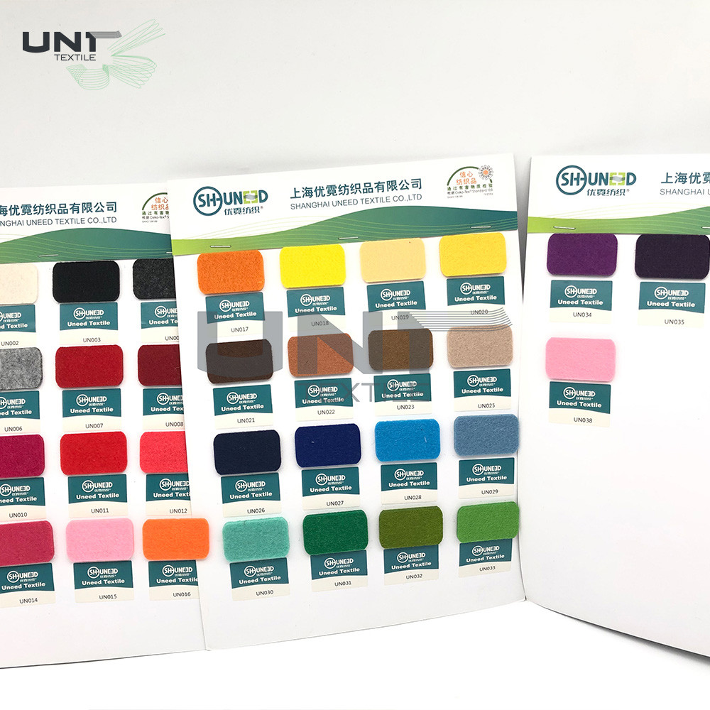 Colorful Polyester Needle Punch Nonwoven 1 - 10mm Thickness Plain Style