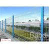 Buy cheap Triangle Bended Pvc Coated Welded Wire Fencing Panels With Steel Post / Powder Coated from wholesalers