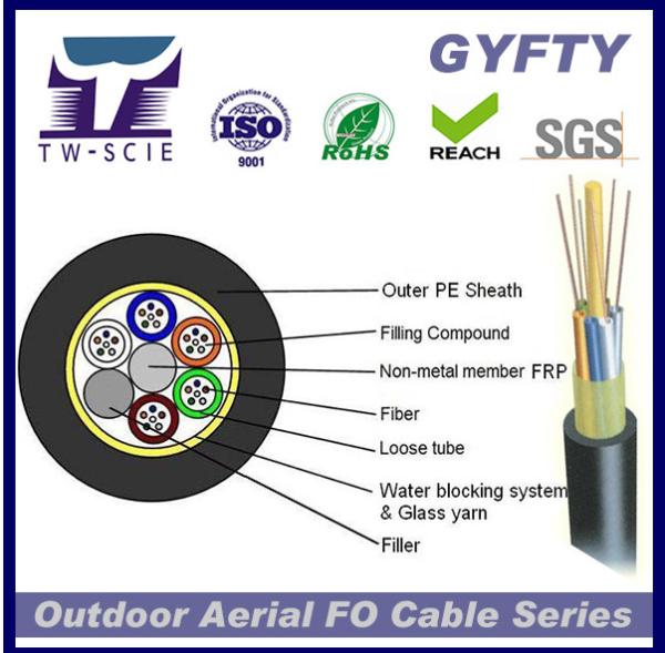 Buy cheap GYFTY 24cores FRP Loose Tube Outdoor Ribbon Non-armored Fiber Optic Network Cable from wholesalers
