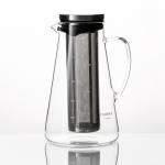 Heat Resistant Glass Water Filter Pitcher 1100ml Hand Blown Cold Brew Coffee