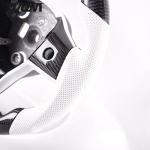 Round Black White Tesla Carbon Steering Wheel Sport Style For Model 3 X Y