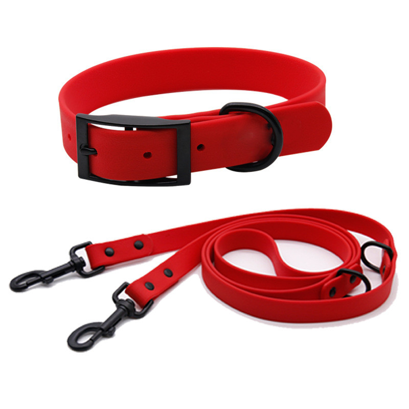 30 Ft Dog PVC Leash Waterproof Anti Pull Harness Blue