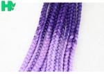 Braid Purple 24 Inch Synthetic Hair Pieces , False Hair Pieces Hair Extensions