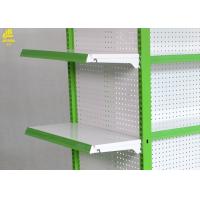 Buy cheap Light Duty Pharmacy Display Racks 5 Steel Layers Green Columns Middle Panel 0 product