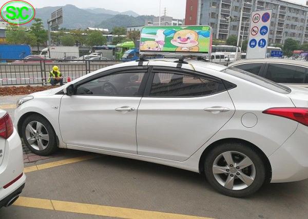 Buy cheap P5 RGB Full Color car taxi roof led sign Display 3G Control Super Clear Vision from wholesalers