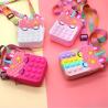Buy cheap Fidget Push Bubbles Toy Rainbow Unicorn Coin Purse Wallet Ladies Silica Crossbody Bag from wholesalers