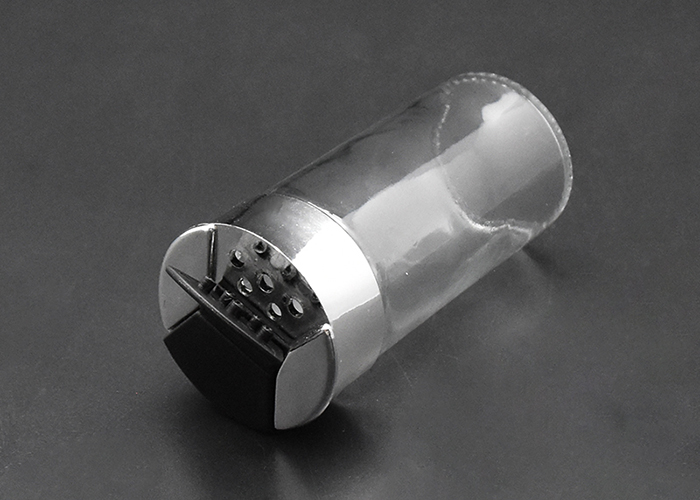 High White Glass Empty Glass Jars Salt And Pepper Shakers Round Shape
