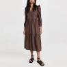 Buy cheap Casual Dresses View Larger Imageadd to Compareshareladies Poplin V Neck Dress for Women Long Sleeve Clothing Manufacturers Elegant Striped Print from wholesalers