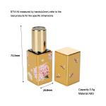 3.5g Gold Chinese Style Plastic Lip Balm Blue Container Customized