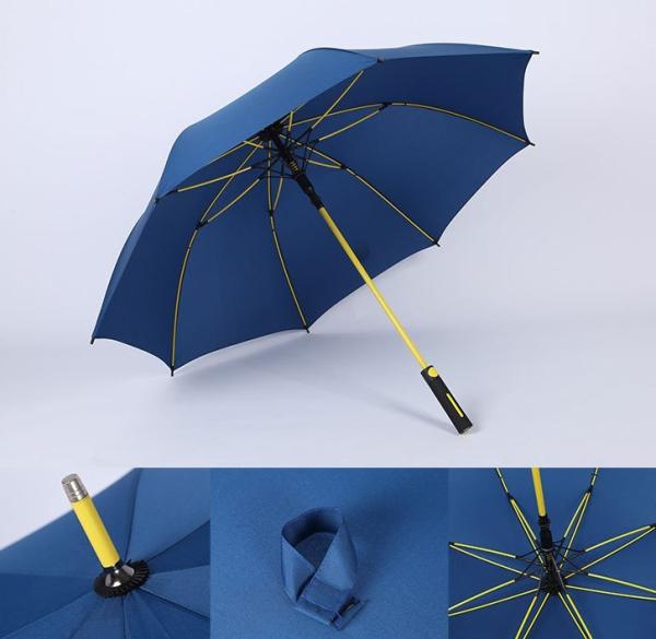 Buy cheap 30 Inches Yellow Auto Open Golf Umbrella Fiberglass Frame from wholesalers